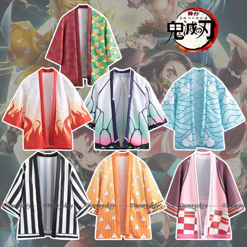 Demon Slayer Haori - 애니메이션 코스프레 의상 망토 Kimetsu Haori