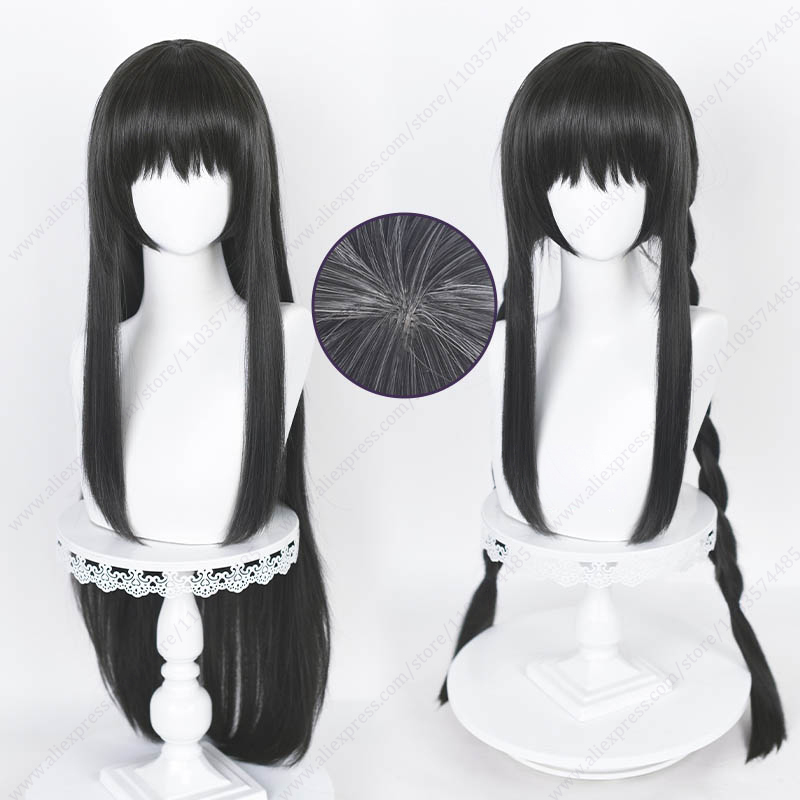 Anime Cosplay Long Black Hair - 아케미 호무라 90cm 길이 스트레이트 블랙