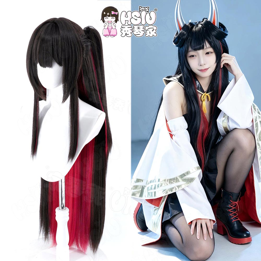 Anime Cosplay Long Black Hair - HSIU 게임 아즈르 레인 하츠즈키 코스프레