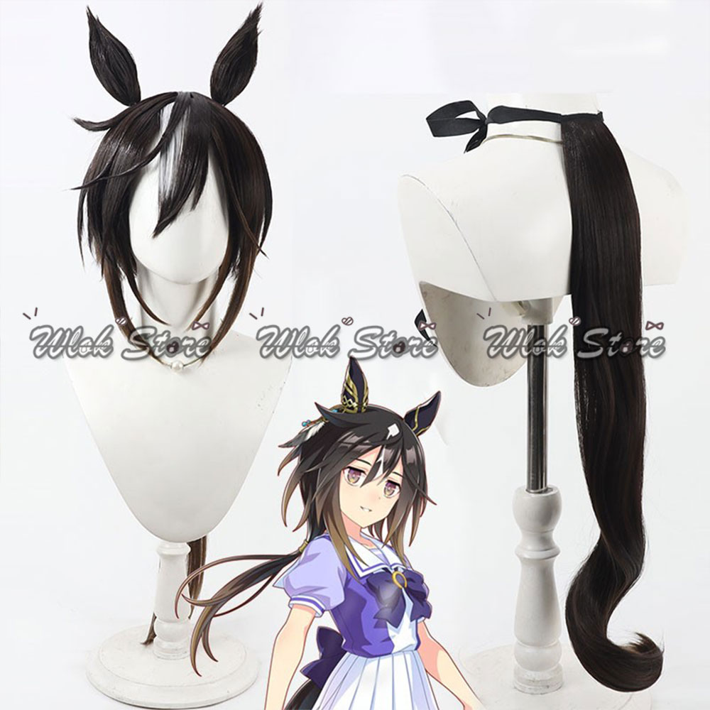 Anime Cosplay Long Black Hair - Umamusume Pretty Derby Stay Gold 코스프레