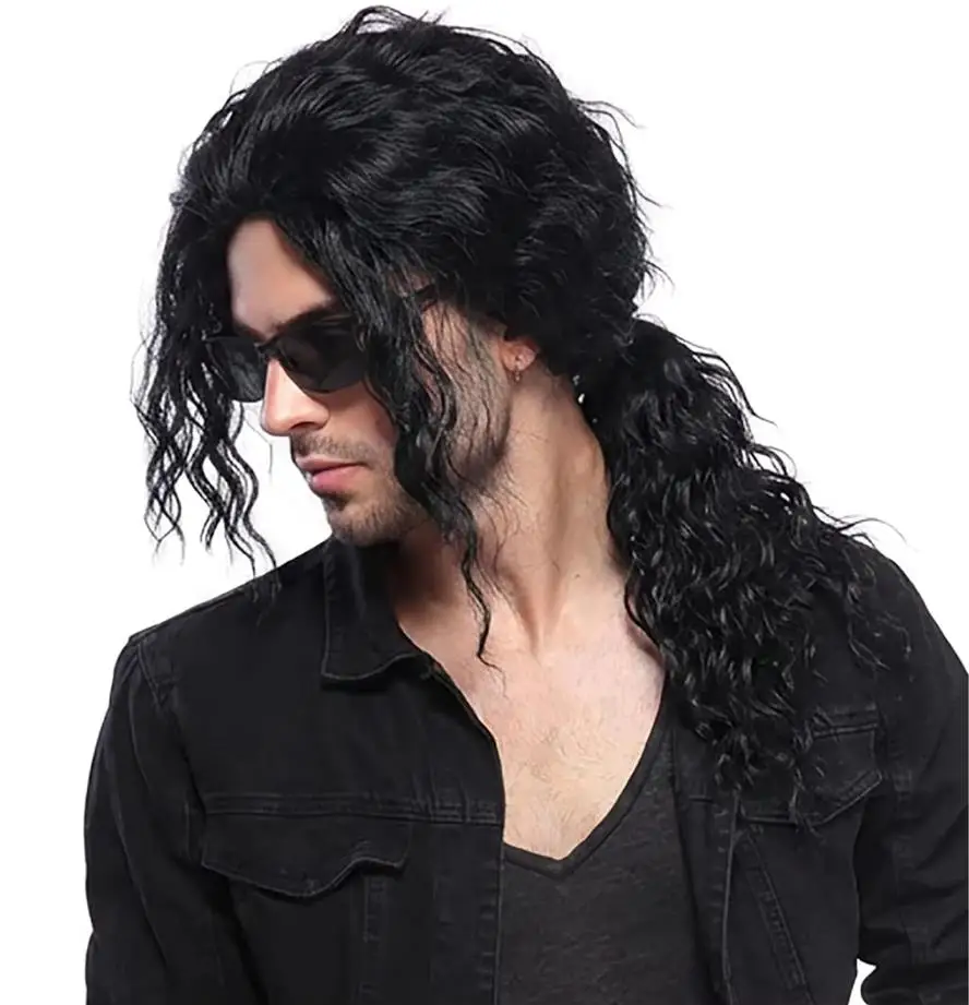 Anime Cosplay Long Black Hair - 애니메이션 마이클 잭슨 코스프레 마이클 코스프레