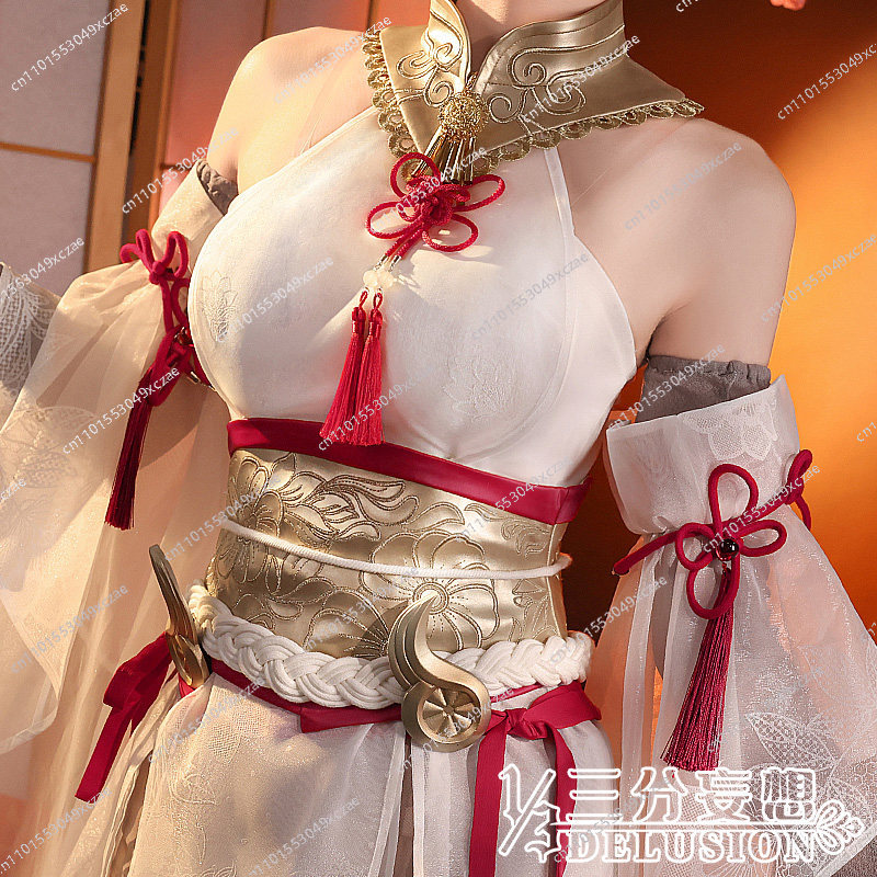 나라카: 블레이드포인트 코스프레 월넛 화이트 실크 오타 - Costume Anime Cosplay 리뷰 및 가격