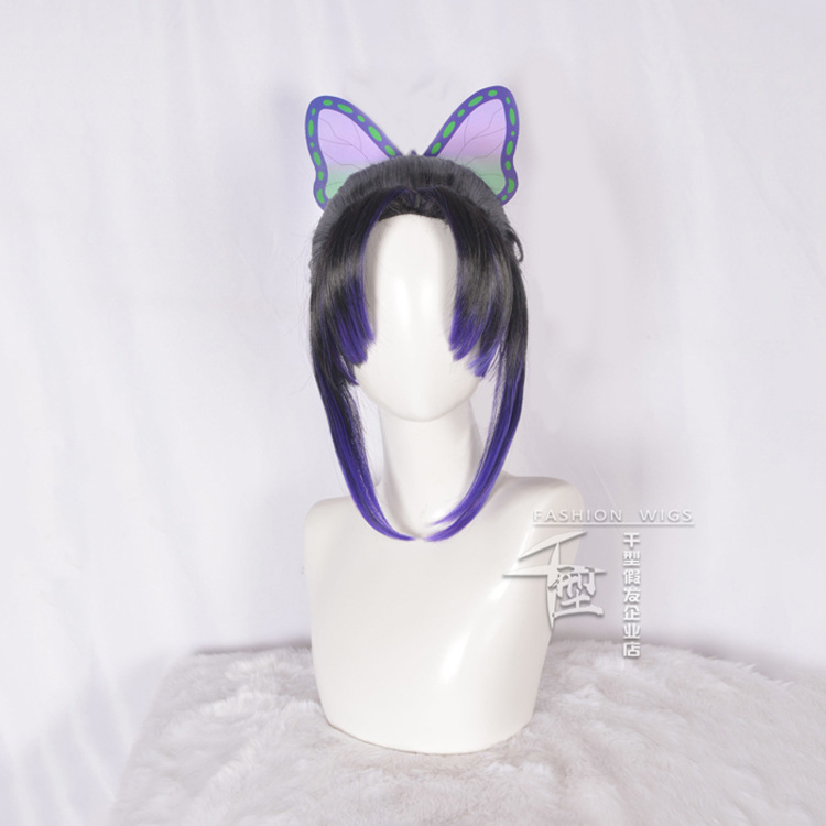 애니메이션 악마 사냥꾼 코스프레 가발 나비 헤어 클립  - Anime Cosplay Long Black Hair 리뷰 및 가격