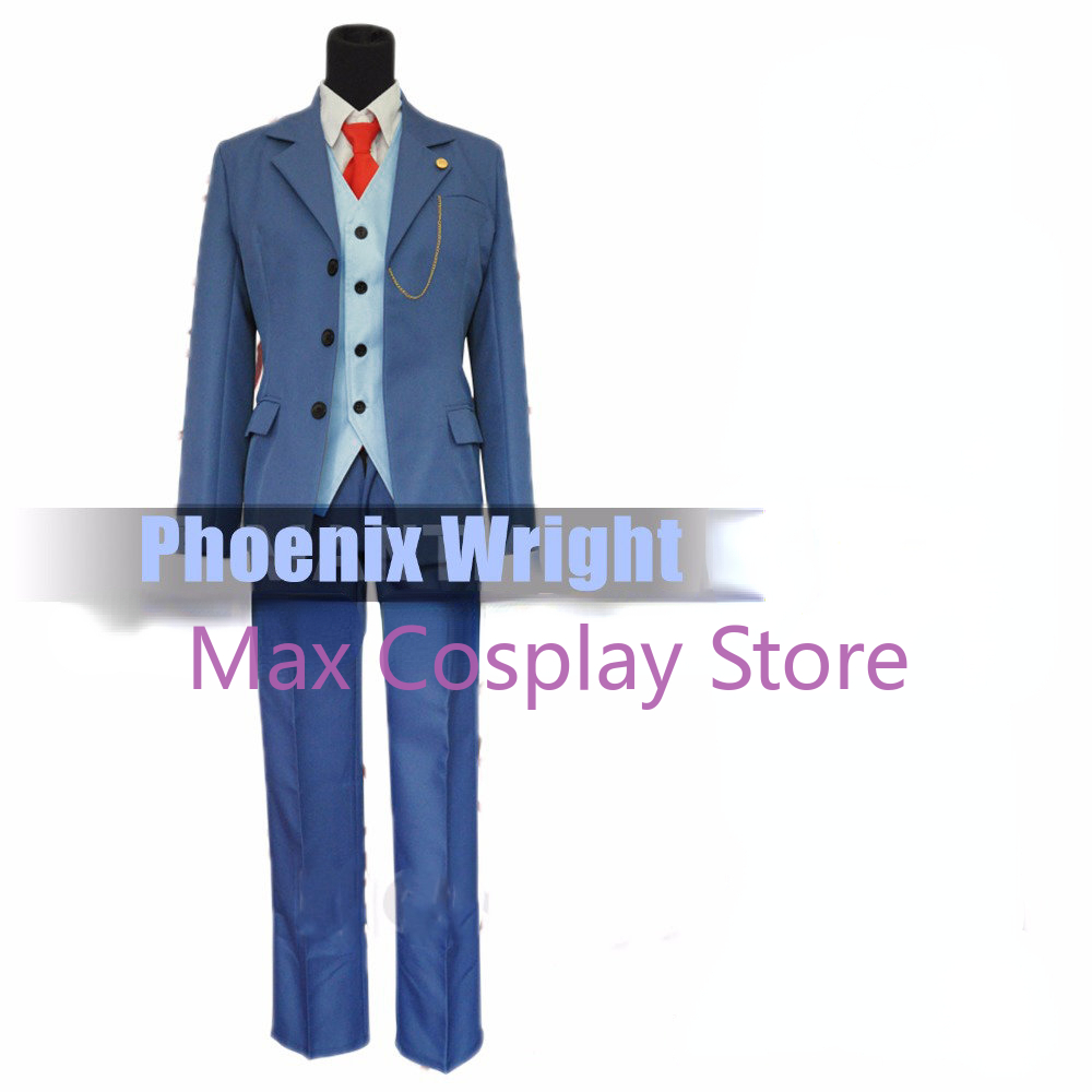 맥스 피닉스 라이트 코스프레 의상 블루 유니폼 수트 재 - Anime Cosplay Nz 리뷰 및 가격