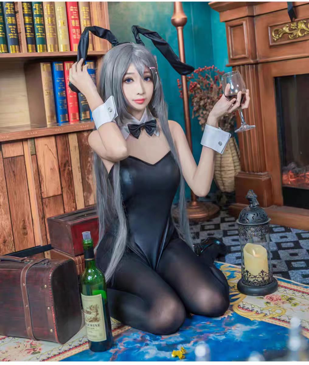 섹시한 버니걸 사쿠라지마 마이 코스프레 의상 점프수트  - Anime Cosplay Jumpsuit 리뷰 및 가격