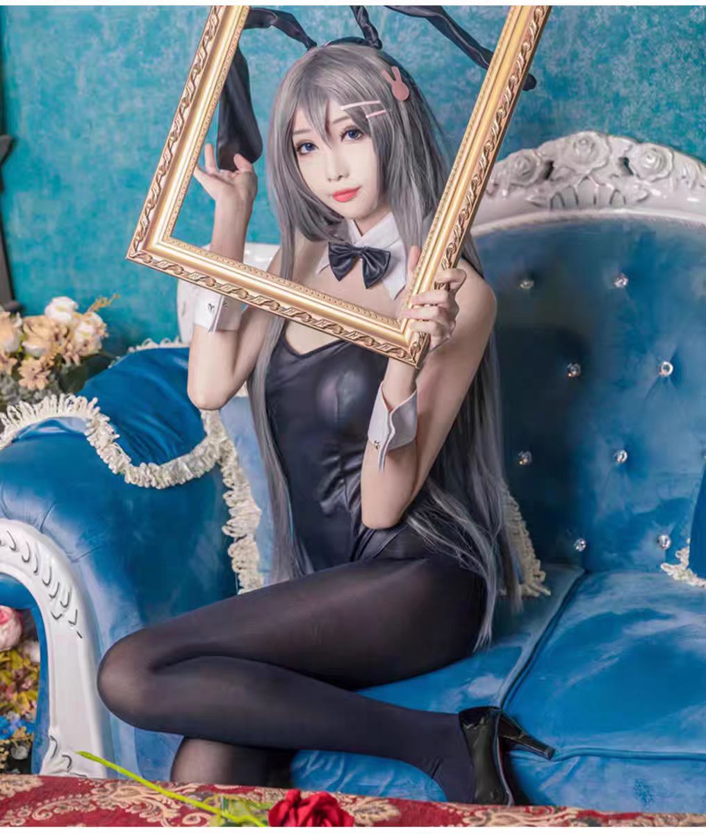 섹시한 버니걸 사쿠라지마 마이 코스프레 의상 점프수트  - Anime Cosplay Jumpsuit 리뷰 및 가격