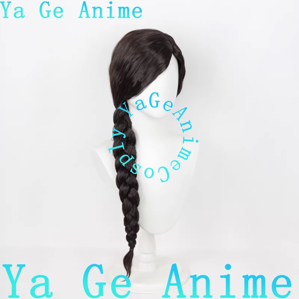 코스프레 가발 사이드 파트 스캘프 탑 롱 블랙 합성 헤 - Anime Cosplay Long Black Hair 리뷰 및 가격