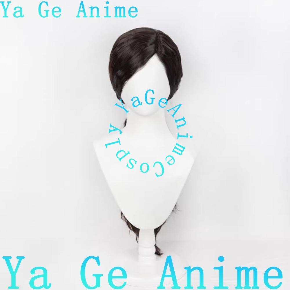 코스프레 가발 사이드 파트 스캘프 탑 롱 블랙 합성 헤 - Anime Cosplay Long Black Hair 리뷰 및 가격
