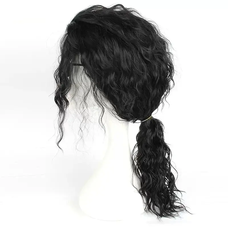 MJ 마이클 코스프레 블랙 가발 잭슨 마이클 롤플레잉  - Anime Cosplay Long Black Hair 리뷰 및 가격