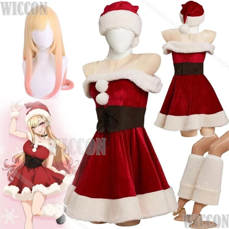 크리스마스 레드 키타가와 마린 코스프레 애니메이션 마이 - Anime Cosplay Girl Name 리뷰 및 가격