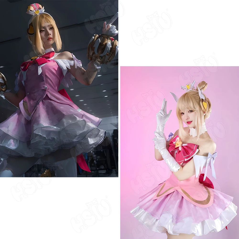 주노 코스프레 의상 가발 HSIU 금발 복숭아색 핑크색 - Anime Cosplay Wig 리뷰 및 가격