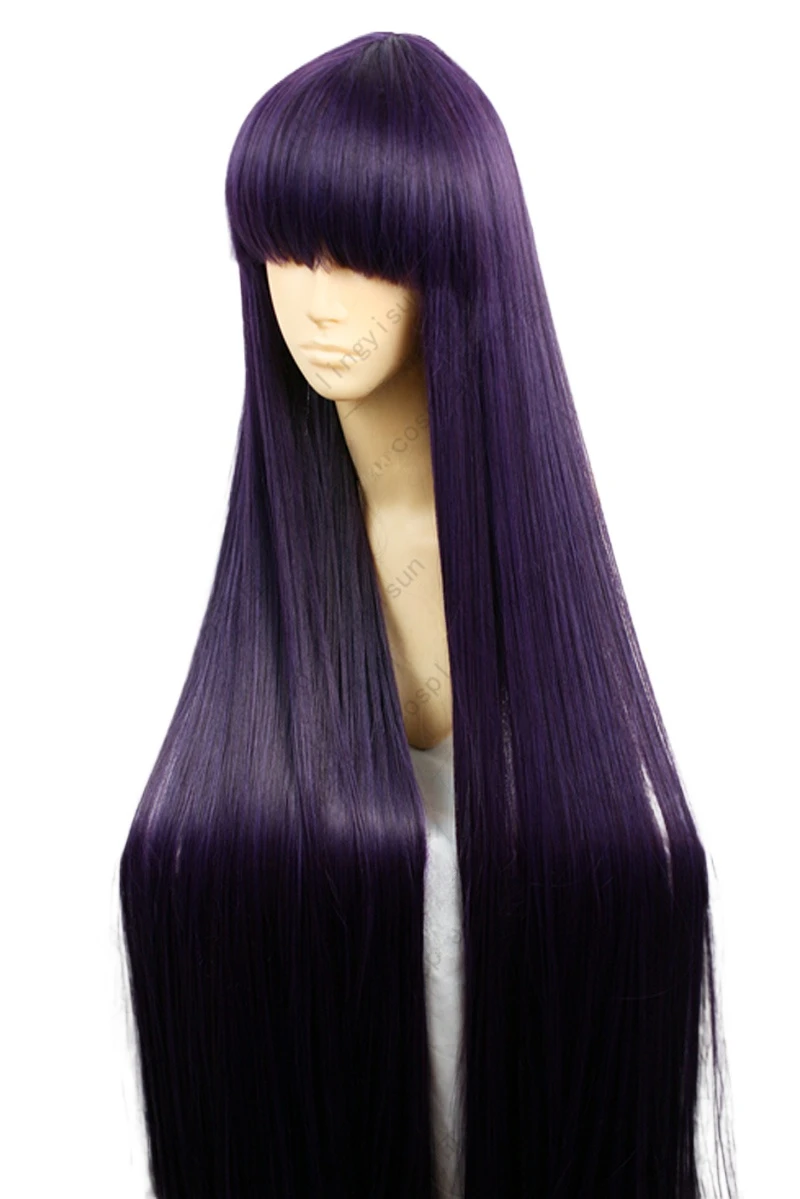 선원 화성 히노 레이 100CM 롱 스트레이트 퍼플 블 - Anime Cosplay Long Black Hair 리뷰 및 가격
