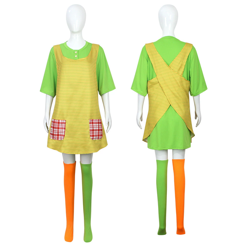 Piippi 코스프레 의상 성인용 녹색 드레스 앞치마  - Cosplay Anime Boy 리뷰 및 가격